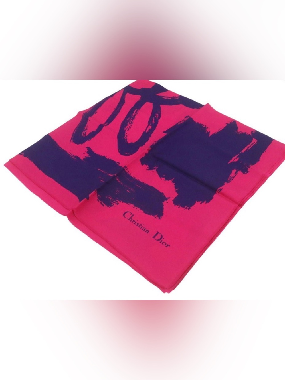 Christian Dior Silk Square Scarf w/coa